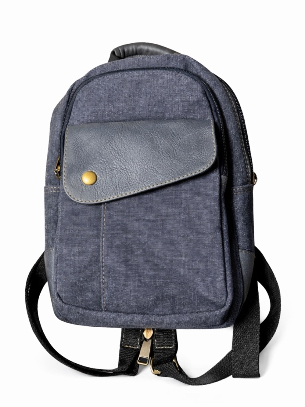 Cargoit Denim Blue Utility Backpack Travel Work School Bag